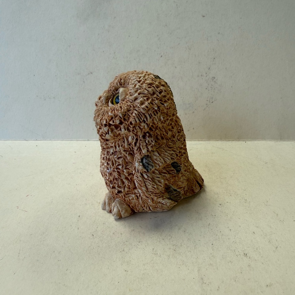 Vintage Stone Critters Baby Barn Owl Figurine by United Design Corp. - Picture 4 of 13